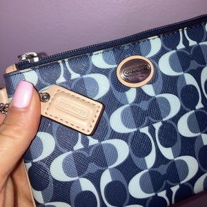 Coach blue wristlet brand new condition